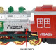 CHRISTMAS CLASSIC TRAIN SET TRENINO CLASSICO CON SUONO LOCOMOTIVA +1 CARR.+VAGONE BINARI 330CM FUNZIONA A BATTERIE