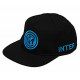 CAPPELLINO BASEBALL FC INTERNAZIONALE NERO CON LOGO RICAMATO 100%COT.TG.UN ADULTO PRODOTTO UFFICIALE PERSEO TRADE ITALY