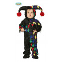 COSTUME CARNEVALE ARLECCHINO NEOTATI 6/12 MESI VESTITO GIULLARE MONOTUTA CON CAPPUCCIO PER TRAVESTIMENTI JOKER NO ACCESS