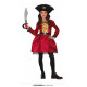 COSTUME CARNEVALE PIRATA BAMBINA 7/9 ANNI VESTITO COMPLETO DI CAPPELLO MARINAIA CAPITANA PIRATESSA CORSARA NO ACCESSORI