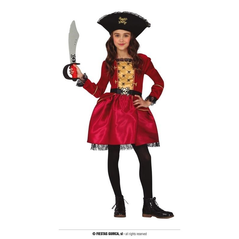 Set Costume da pirata per bambina con accessori: Costumi bambini,e vestiti  di carnevale online - Vegaoo