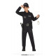 KIT COMPLETO POLICE COSTUME CARNEVALE POLIZIA BABY 7/9 ANNI VESTITO POLIZIOTTO TUTA/CAPPELLO/CINTURONE/PISTOLA/MANETTE