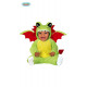 COSTUME CARNEVALE DRAGO BABY 12/24 MESI VESTITO COMPLETO TUTA CON CODA ALI E CAPUCCIO FIABE DRAGHETTO ALATO NO ACCESSORI