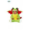 COSTUME CARNEVALE DRAGO BABY 12/24 MESI VESTITO COMPLETO TUTA CON CODA ALI E CAPUCCIO FIABE DRAGHETTO ALATO NO ACCESSORI