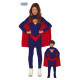 COSTUME CARNEVALE SUPEREROI E FESTE A TEMA SUPERMAN VESTITO SUPERGIRL 7/9 ANNI COMPLETO TUTA CON MANTELLO NO ACCESSORI