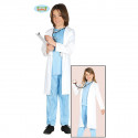 COSTUME CARNEVALE INFERMIERA DOTTORE BAMBINI 3/4 ANNI VESTITO DA MEDICO CHIRURGO CAMICE T-SHIRT PANTALONI NO ACCESSORI