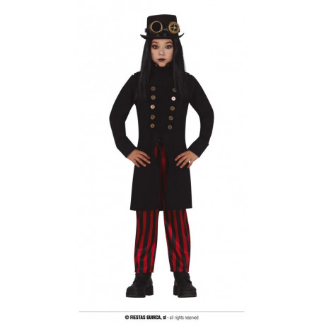 COSTUME STEAMPUNK UNISEX7/9ANNI VESTITO GOTICO VITTORIANO FILM FANTAFUTURO ABITO CARNEVALE GIACCA PANTALONI NO ACCESSORI