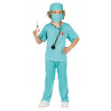 COSTUME CARNEVALE DOTTORE 10/12 ANNI VESTITO DA MEDICO CHIRURGO T-SHIRT PANTALONI CAPPELLO MAS.COPRIFIATO NO ACCESSORI