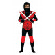 COSTUME CARNEVALE NINJA ROSSO 3/4 ANNI VESTITO COMPLETO SAMURAI GIAPPONESE KUNG FU GUERRRIERO NINJA NO ACCESSORI