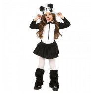 COSTUME CARNEVALE ORSO PANDA BIMBA 3/4ANNI VESTITO CON CAPUCCIO PER TRAVESTIMENTI E FESTE A TEMA ANIMALI NO ACCESSORI