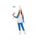 COSTUME CARNEVALE GNOMINA BLU 10/12 ANNI VESTITO PUFFETTA COMPLETO CAPPELLO MAGLIA E PANTALONI NANA PUFFI NO ACCESSORI