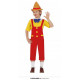 COSTUME CARNEVALE BURATTINO DI LEGNO 5/6 ANNI VESTITO COMPLETO 5 PZ.PER TRAVESTIMENTI A TEMA FILM PINOCCHIO NO ACCESSORI