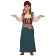 COSTUME CARNEVALE MEDIUM ZINGARA GITANA CARTOMANTE CHIROMANTE MAGA 5/6 ANNI VESTITO COPRICAPO E FOULARD NO ACCESSORI