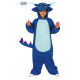 COSTUME CARNEVALE DRAGO BLU POKEMON 3/4 ANNI PIGIAMONE VESTITO DRAGON MONOTUTA COMPLETO CAPUCCIO ALI CODA NO ACCESSORI