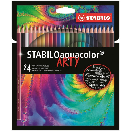 ASTUCCIO 24 PASTELLI STABILO AQUACOLOR ARTY COLORI A LEGNO MATITE ACQUARELLABILI COLORI BRILLANTI E INTENSI STABILO ORIG