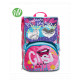 ZAINO SCUOLA ESTENSIBILE SJ GANG FACCE NEW GIRL CUORI PAILLETTES 27X41X22CM UNO ZAINO PIENO DI SORPRESE SJ SEVEN ITALY