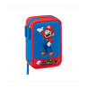 ASTUCCIO 3 ZIP A LIBRO SUPERMARIO NINTENDO COMPLETO 45PZ PENNA FRIXION COLORI GIOTTO+ACCESSORI PANINI SCUOLA ITALY