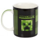 TAZZA MUG MINECRAFT IN PORCELLANA DI QUALITÀ MOJANG ORIGINAL VERDENERA PIXEL9,X8+4CM MANICO DISTR.DA PANINI SCUOLA ITALY