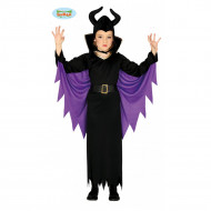 COSTUME STREGA MALEFICA 3/4 ANNI VESTITO COMPL.CAPPELLO E CINTURA PER TRAVESTIMENTI DI HALLOWEEN CARNEVALE NO ACCESSORI