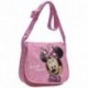 BORSETTA MINNIE DISNEY ROSA CON FARFALLINE E STAMPA A RILIEVO SU PATTINA18X17CM.