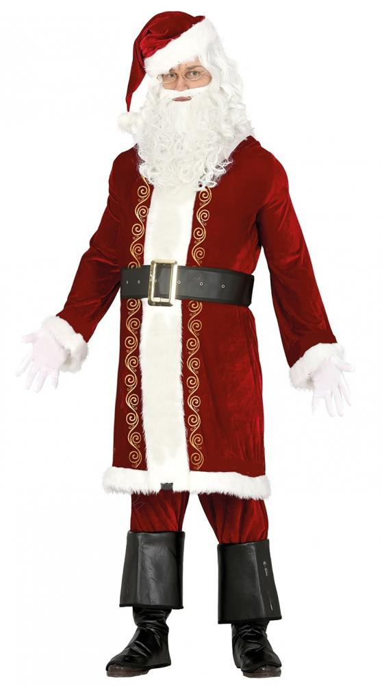 COSTUME BABBO NATALE TG.L VESTITO DELUX SANTA CLAUS COMPLETO DI CAPPELLO  GIACCA CINTURA E PANTALONI NO ACCESSORI - Parole e Pensieri