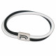 BRACCIALE FC JUVENTUS IN SILICONE DOPPIO FILO BIANCO E NERO CON LOGO ACCIAIO SCATOLATO PRODOTTO UFFICIALE MADE IN ITALY