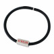 BRACCIALE AC MILAN IN SILICONE NERO PIASTRINA ACCIAIO SCRITTA ROSSA CON SCATOLA PRODOTTO UFFICIALE GIEMME TORINO ITALY