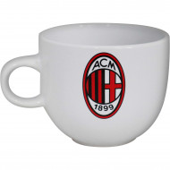 TAZZA MUG DA COLAZIONE AC MILAN BIANCA CON LOGO ROSSONERO IN CERAMICA 14X9X10CM CON SCATOLA PRODOTTO UFFICIALE ITALY