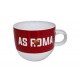 TAZZA MUG DA COLAZIONE AS ROMA BIANCA E ROSSA CON LOGO GIALLOROSSO IN CERAMICA 14X9X10CM CON SCATOLA PRODOTTO UFFICIALE