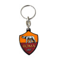 PORTACHIAVI AS ROMA IN ACCIAIO 9CM LOGO SAGOMATO SMALTATO PRODOTTO UFFICIALE AS ROMA 1927 DA GIEMME TORINO ITALY