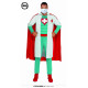 COSTUME CARNEVALE SUPER DOTTORE TG.M VESTITO SUPEREROE SUPER INFERMIERE MANTELLO CAMICE TUTA MUSCOLOSA MASK NO ACCESSOR