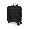 TROLLEY DA VIAGGIO ABS ROLL ROAD INDIA NERO VALIGIA 4 RUOTE BAGAGLIO A MANO 36X55X20CM 2,6KG 2ZIP EXPAND CHIUSURE A COMB