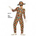 VESTITO CARNEVALE ARLECCHINO ADULTO TAGLIA UNICA 3PZ.