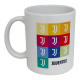 TAZZA MUG IN CERAMICA BIANCA FC JUVENTUS LOGO MULTICOLOR 9,5X8CM CON MANICO PRODOTTO UFFICIALE DA GIEMME ITALY