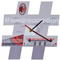 OROLOGIO DA PARETE AC MILAN QUADRANTE MULTICOLOR IN PLEXIGLASS WEAREACMILAN DIAMETRO 24CM CON LOGO PRODOTTO UFFICIALE