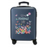 TROLLEY DA VIAGGIO ABS 4 DOPPIE RUOTE MOVOM GIVE YOURSELF TIME 37X55X20CM BLU VALIGIA BAGAGLIO A MANO 2CHIUSURE A COMBIN