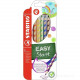 ASTUCCIO 6 COLORI PASTELLI A LEGNO ERGONOMICI STABILO EASY COLORS EASY START CON TEMPERINO PER DESTRIMANI MADE IN EU