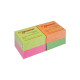 CONFEZIONE 12 BLOCCHI ADESIVI POST IT MY MEMO 4 COLORI NEON 76X76MM STICK NOTES PROMEMORIA ADESIVI NIK OFFICE ITALY