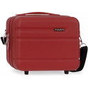 BEAUTY CASE DA VIAGGIO RIGIDO ABS MOVOM 29X21X15CM BORDEAUX 1ZIP CON TRACOLLA E FASCIA ELASTICA ADATTABILE AL TROLLEY