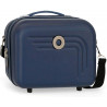 BEAUTY CASE DA VIAGGIO RIGIDO ABS MOVOM 29X21X15CM BLU MARE 1ZIP CON TRACOLLA E FASCIA ELASTICA ADATTABILE AL TROLLEY