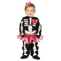 COSTUME SKELETON BABY 12/18 MESI VESTITO SCHELETRO MONOTUTA TUTÙ E CERCHIETTO PER TRAVESTIMENTI DI HALLOWEEN NO ACCESS