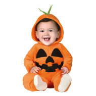 COSTUME BABY ZUCCA 12/18 MESI MONOTUTA CON CAPPUCCIO VESTITO ZUCCHETTA PER TRAVESTIMENTI DI HALLOWEEN NO ACCESSOR