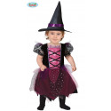 COSTUME HALLOWEEN BABY STREGHETTA 12/18MESI VESTITO CON TULLE VIOLA C/STELLE E CAPPELLO PER TRAVESTIMENTI NO ACCESSORI