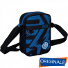 BORSELLO TRACOLLINA FC INTERNAZIONALE OFFICIAL PRODUCT 1 ZIP + TASCA CON ZIP NEROAZZURRA LOGO 22X16X6CM DA SEVEN ITALY