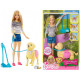 BAMBOLA BARBIE WALK E POTTY PUP AND DOLL BAMBOLINA 30CM + CANE 14CM E ACCESSORI BARBIE+LIBRICINO MATTEL OFFICIAL PRODUCT