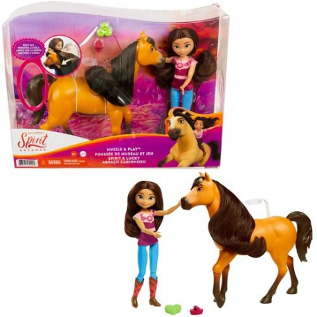 SPIRIT PLAYSET COCCOLE E GIOCHI CON BAMBOLA LUCKY CAVALLO SPIRIT E ACCESSORI GIOCATTOLO PER BAMBINI MATTEL