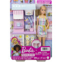 PLAYSET BARBIE GELATERIA BAMBOLINA BARBIE CON MOBILI E ACCESSORI PER FARE GELATI BAMBOLA 30CM 3+ANNI MATTEL OFFICIAL PRO