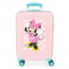 TROLLEY DA VIAGGIO ABS 4 RUOTE MINNIE PLAY ALL DAY DISNEY VALIGIA TOPOLINA ROSA BAG.A MANO 57X38X20CM 2 CHIUS.A COMBINAZ