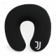 CUSCINO DA VIAGGIO FC JUVENTUS A FORMA DI U NERO 30X28X8CM SEMI RIGIDO CON LOGO PRODOTTO UFFICIALE GIEMME TORINO ITALY