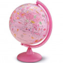 PINK ZOO GLOBO GEOGRAFICO LUMINOSO 25CM CONTINENTI CON ILLUSTRAZIONI DI ANIMALI PPAMONDO BASE PLASTICA NOVARICO ITALY